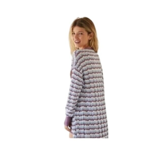 Intimately Free People Lounge Swift Open Cardigan Duster Chevron Print, Sz M - Picture 2 of 10